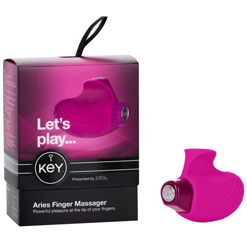 Jopen Key Aries Finger Massager Vibrator - Pink