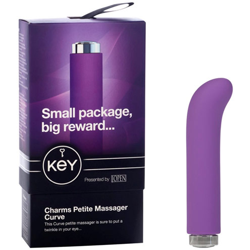 Jopen Key Charms Petite Massager Vibrator - Curve Lavender
