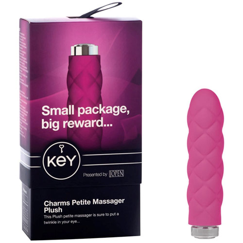 Jopen Key Charms Petite Massager Vibrator - Plush Pink