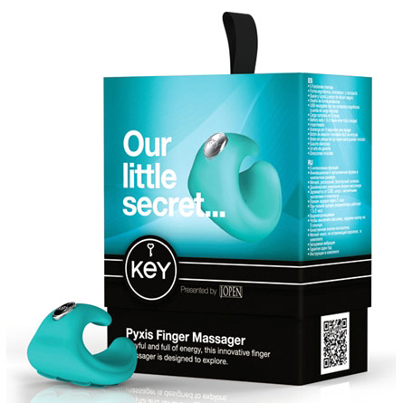 Jopen Key Pyxis Finger Massager Vibrator - Blue