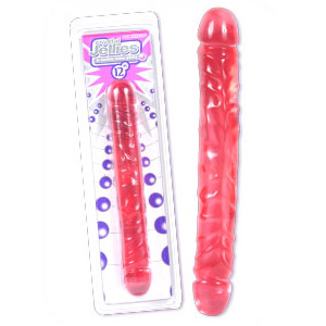 Jr Double Dong 12 Inch Pink Jelly, Doc Johnson