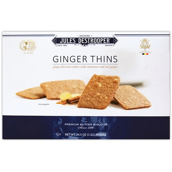 Jules Destrooper Ginger Thins from Belgium, Ginger Cookies, 24.5 oz (695 g)