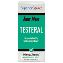 Just Men, Testeral, Supports Healthy Testosterone Levels, 60 Instant Dissolve Tablets, Superior Source