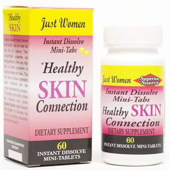 Superior Source Just Women, Healthy Skin Connection, 60 Instant Dissolve Tablets, Superior Source