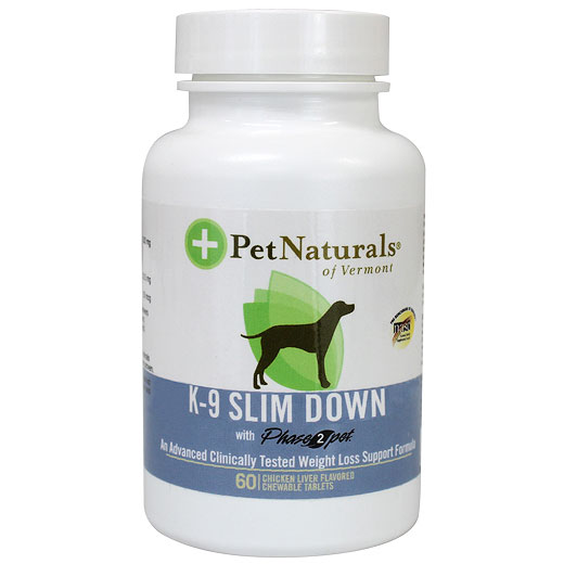 K-9 Slim Down, Dogs Weight Loss, 60 tabs, Pet Naturals of Vermont