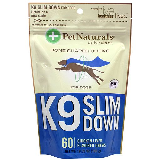 K-9 Slim Down Chews, Dog Weight Loss, 60 Chews, Pet Naturals of Vermont