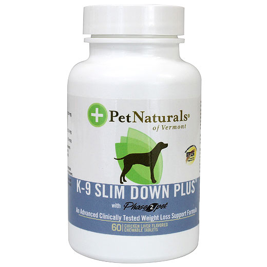 K-9 Slim Down Plus, Dogs Weight Loss, 60 tabs, Pet Naturals of Vermont