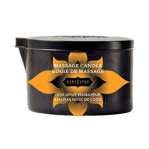 Kama Sutra Massage Oil Candle - Coconut Pineapple, Wax Free, 6 oz