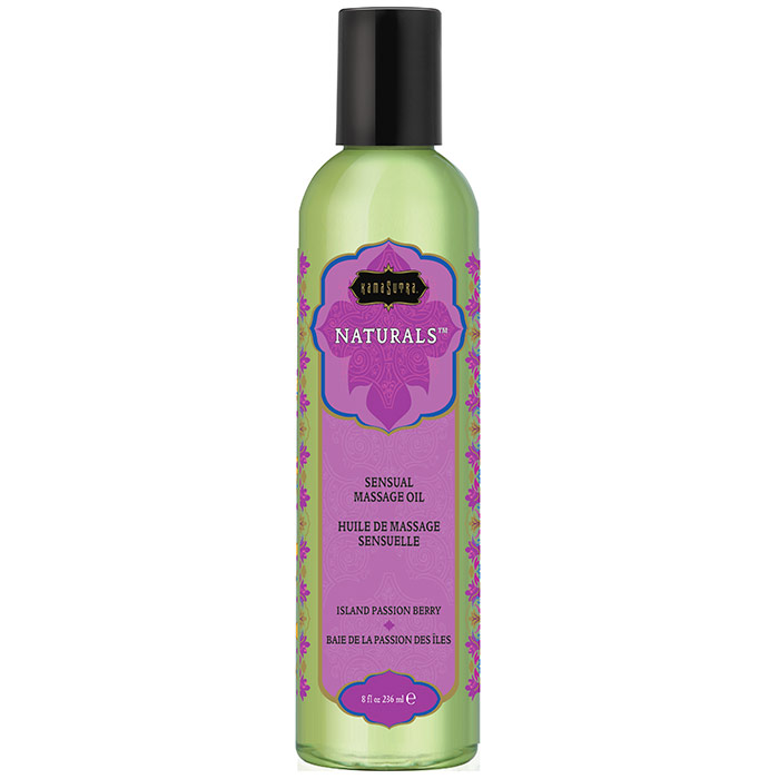 Kama Sutra Naturals Sensual Massage Oil - Island Passion Berry, 8 oz