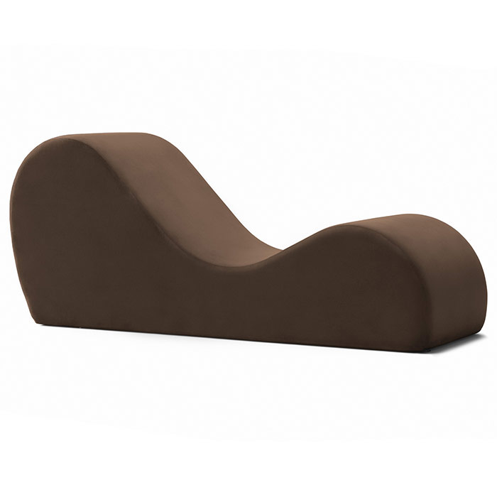 Kamasutra Chaise Sex Lounger - Microvelvet Espresso, Liberator Bedroom Adventure Gear