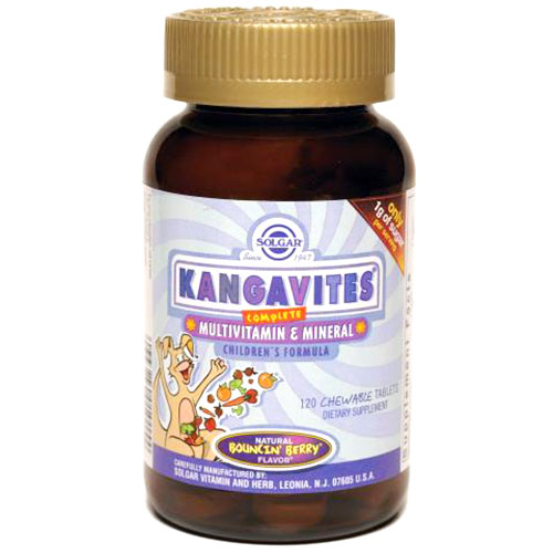 Kangavites Complete Multivitamin & Mineral Childrens Formula, 120 Chewable Tablets, Solgar
