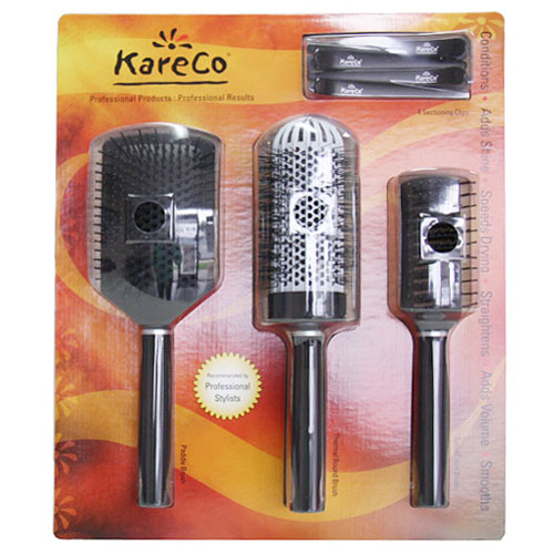 KareCo Professional Ionic Styling Brushes Kit, Thermal Styling Tools