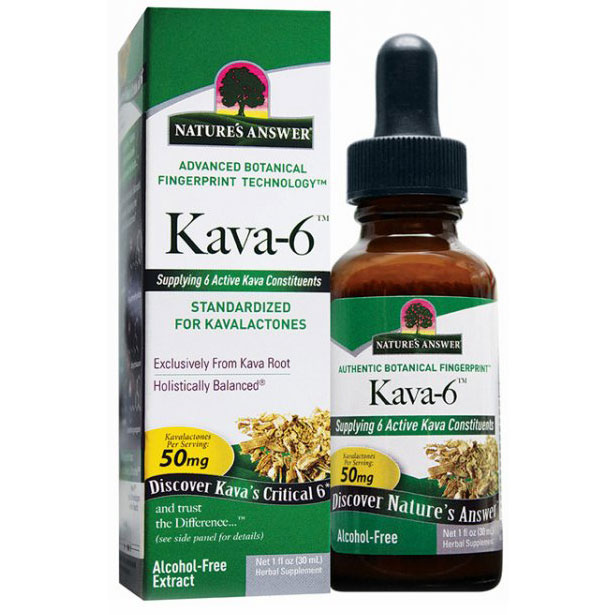 Kava 6 Alcohol-Free Extract Liquid, 1 oz, Natures Answer