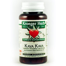 Kroeger Herb Kava Kava Complete Concentrate, 90 Vegetarian Capsules, Kroeger Herb