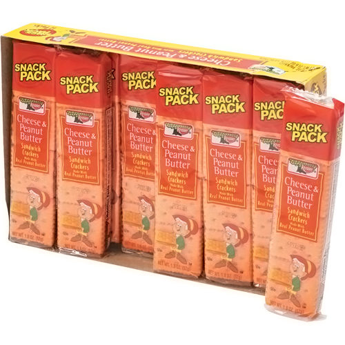 Keebler Cheese & Peanut Butter Sandwich Crackers Snack Pack, 12 ct