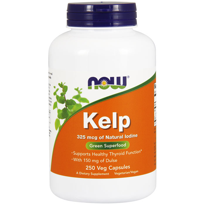 Kelp Caps 325 mcg of Natural Iodine, 250 Vcaps, NOW Foods