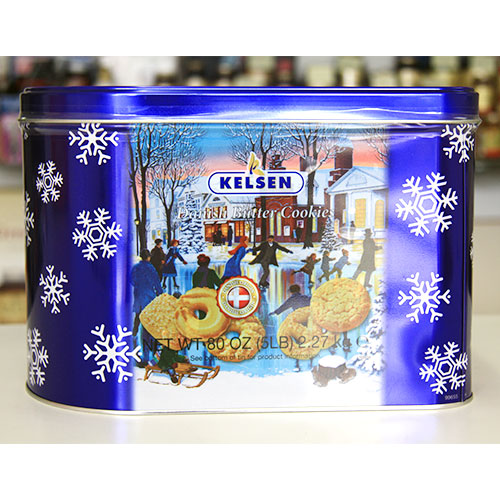 Kelsen Original Danish Butter Cookies in Gift Tin, 5 lb (2.27 kg)