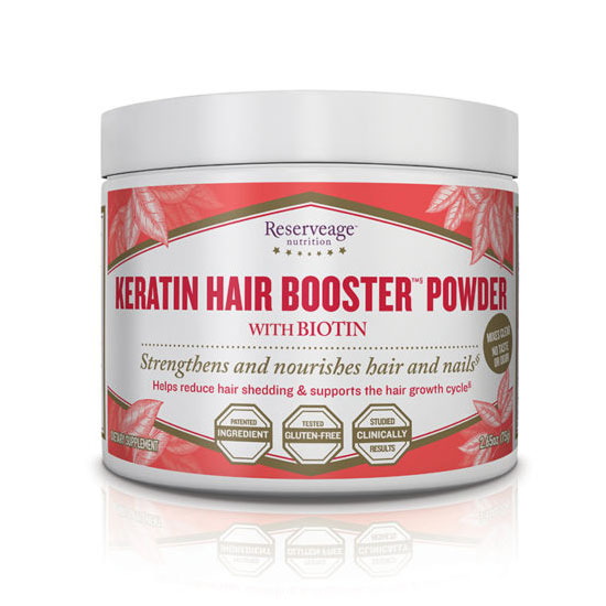 Keratin Hair Booster Powder with Biotin, 2.65 oz (30 Servings), ReserveAge Organics