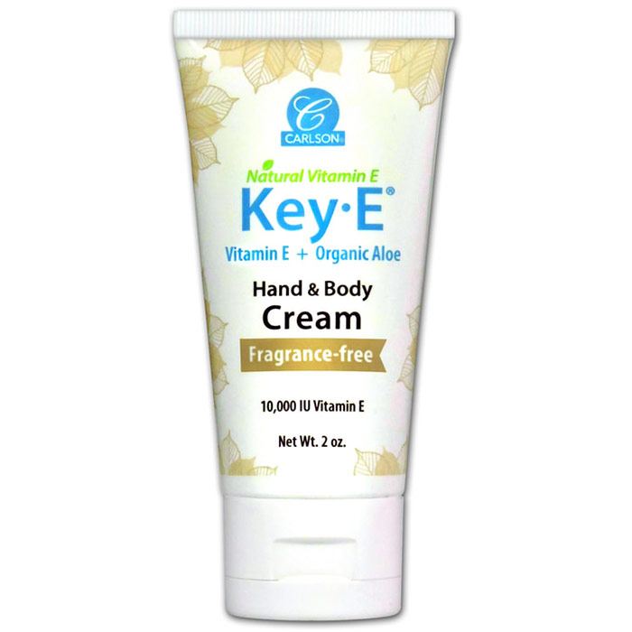 Key E Cream Fragrance-Free for Sensitive Skin, 2 oz, Carlson Labs