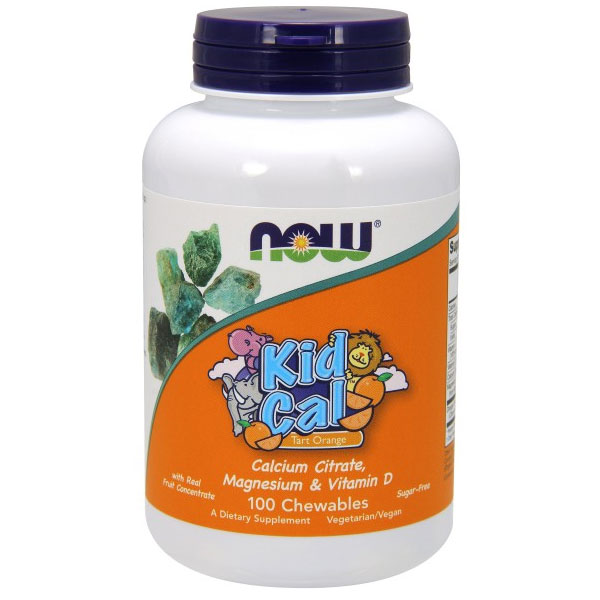 NOW Foods Kid Cal Chewable Calcium with Magnesium & D, 100 Lozenges, NOW Foods