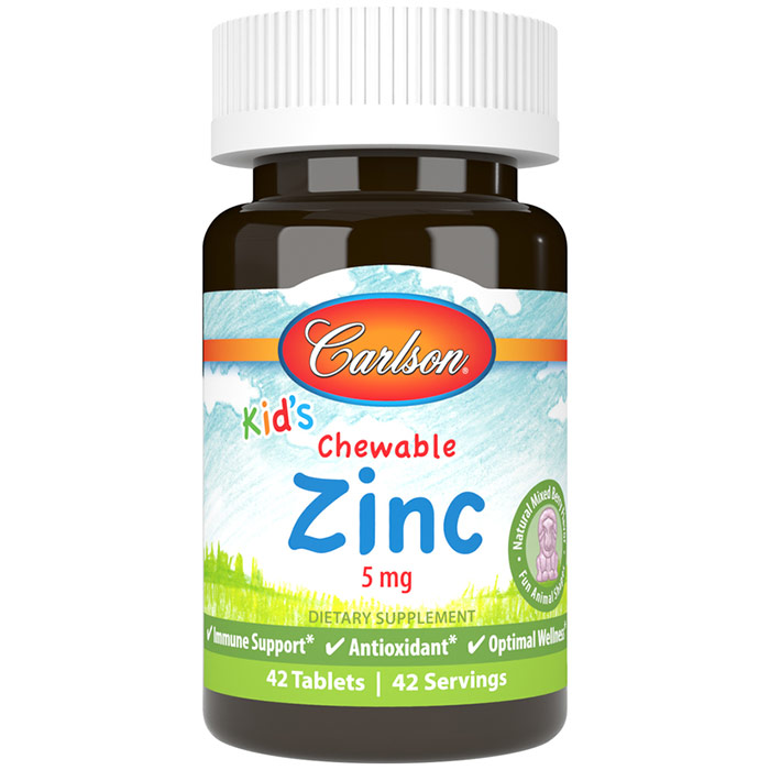 Kids Chewable Zinc, 42 Tablets, Carlson Labs
