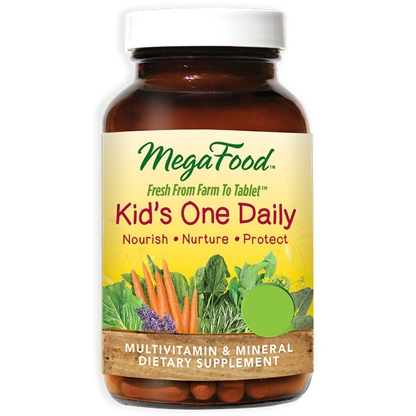 MegaFood Kid's One Daily, Whole Food Multivitamins, 30 Tablets, MegaFood