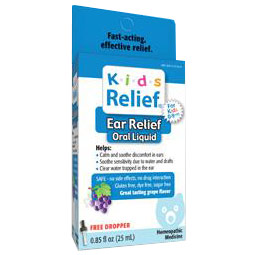 Kids Relief Ear Relief Oral Liquid, Grape Flavor, 0.85 oz, Homeolab USA