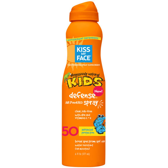 Kids Defense Continuous Spray Sunscreen SPF 50, 6 oz, Kiss My Face