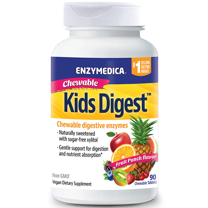Kids Digest, Chewable Digestive Enzymes, 60 Chewable Tablets, Enzymedica