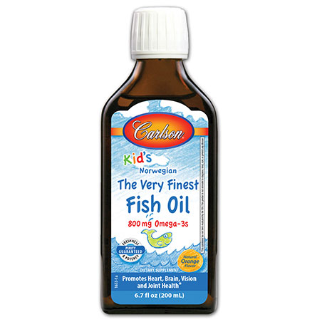 Carlson Laboratories Kids Finest Fish Oil Liquid - Orange, 200 ml, Carlson Labs