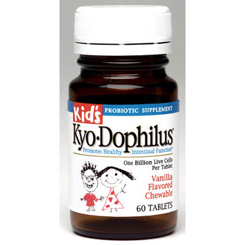Kids Kyo-Dophilus Acidophilus Chewable, 60 Tablets, Wakunaga Kyolic