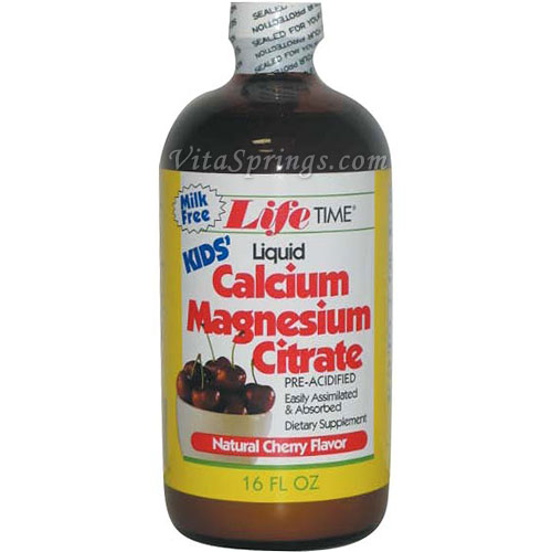 Kids Liquid Calcium Magnesium Zinc - Bubble Gum Flavor, 16 oz, LifeTime