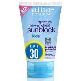 Kids Mineral Sunblock (Sunscreen) SPF 30, 4 oz, Alba Botanica