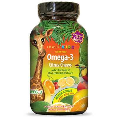 Kids Omega-3 Citrus-Chews, 30 Soft Chews, Irwin Naturals