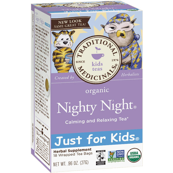 Traditional Medicinals Teas Just for Kids Organic Nighty Night Tea 18 bags, Traditional Medicinals Teas