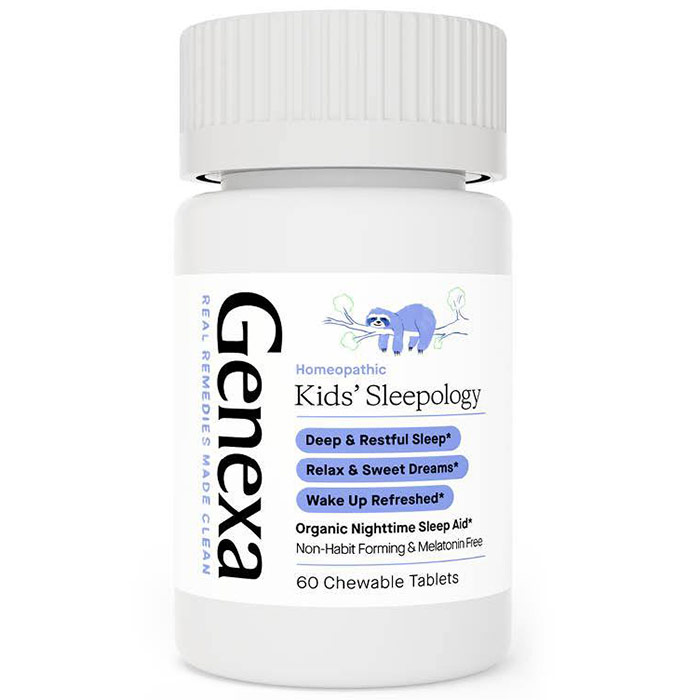 Kids Sleepology, Organic Nighttime Sleep Aid, 60 Chewable Tablets, Genexa