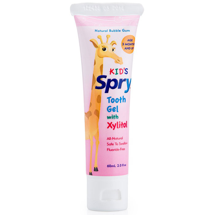 Kids Spry Xylitol Tooth Gel - Natural Bubble Gum, 2 oz, Xlear (Xclear)