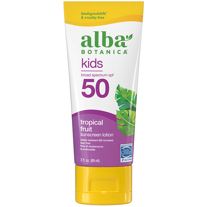 Kids Sunblock / Sunscreen SPF 45, 4 oz, Alba Botanica
