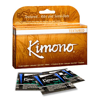 Kimono Textured Latex Condoms, 3 Pack