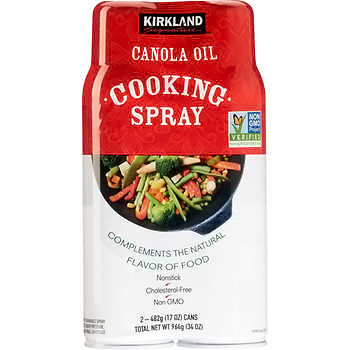 Kirkland Signature Canola Oil Cooking Spray, 17 oz x 2 Cans