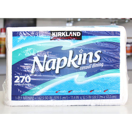 Kirkland Signature Casual Dining Paper Napkins, 270 Count