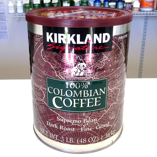 Kirkland Signature 100% Colombian Coffee Supremo, Dark Roast, Fine Grind, 3 lb (1.36 kg)