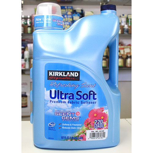 Kirkland Signature Fabric Softener Ultra Concentrated, Refreshing Scent, 1.46 Gal (187 oz)