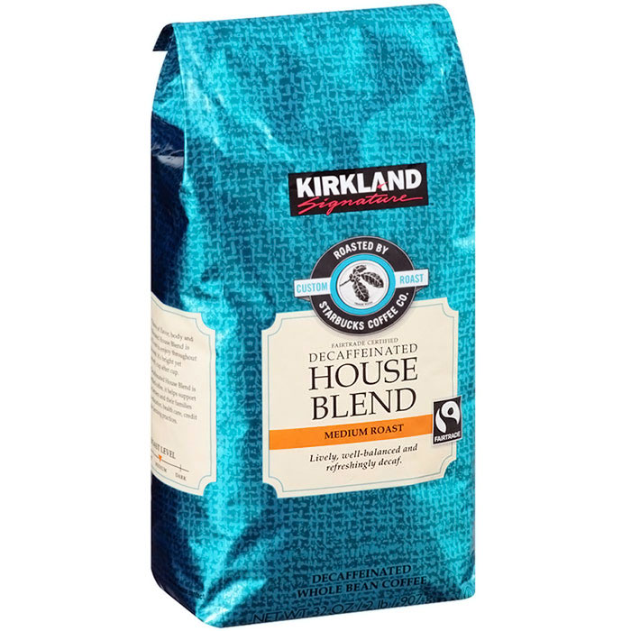 Kirkland Signature Decaffeinated Coffee House Blend, Medium Roast by Starbucks, 2 lb x 2 Pack