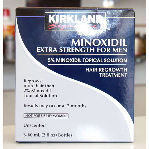 Kirkland Signature Minoxidil Extra Strength for Men, 2 oz x 3 Bottles