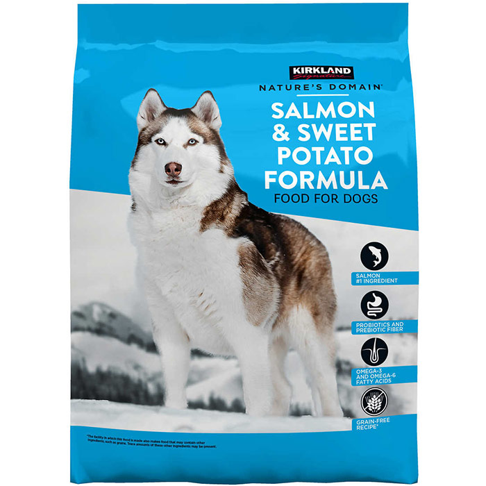 Kirkland Signature Natures Domain Salmon Meal & Sweet Potato Formula Dog Food, 35 lb