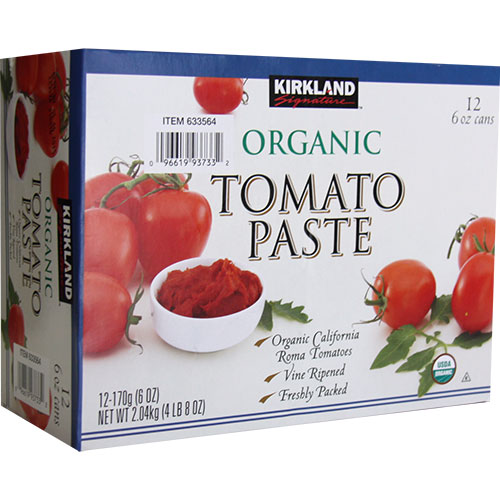 Kirkland Signature Organic Tomato Paste, 6 oz x 12 Cans