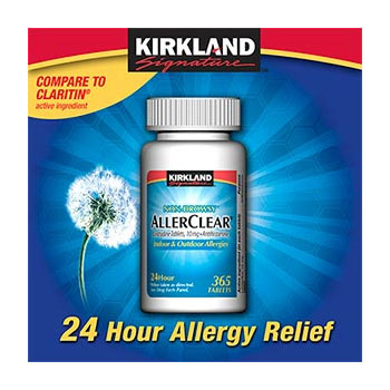 Kirkland Signature AllerClear Non-Drowsy (Loratadine 10 mg) 365 Tablets