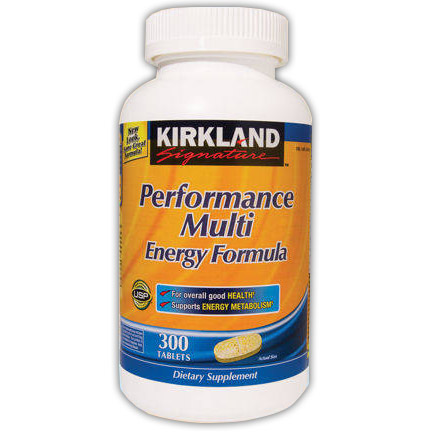 Kirkland Signature Performance Multi Energy Formula Multivitamin, 300 Tablets