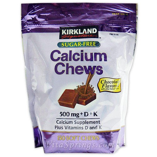 Kirkland Signature Kirkland Signature Calcium Chews Sugar-Free, Chocolate Flavor, 180 Soft Chews